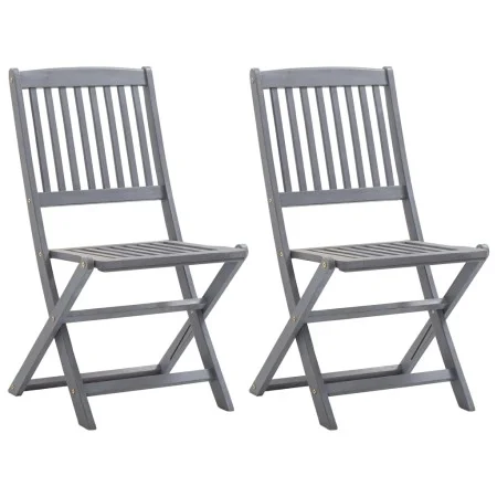 Klappbare Gartenstühle 2 Einheiten aus massivem Akazienholz von vidaXL, Gartenstühle - Ref: Foro24-46335, Preis: 110,62 €, Ra...