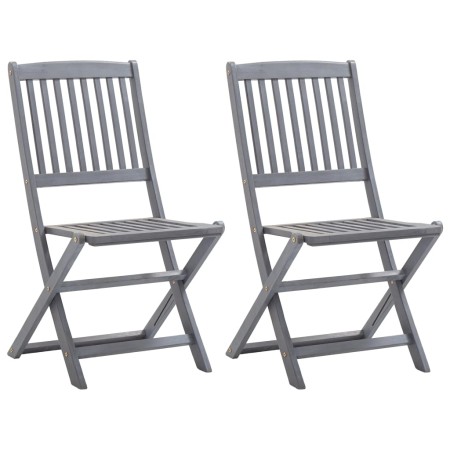 Klappbare Gartenstühle 2 Einheiten aus massivem Akazienholz von vidaXL, Gartenstühle - Ref: Foro24-46335, Preis: 129,46 €, Ra...