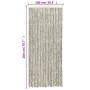 Hellgrauer und dunkelgrauer Chenille-Fliegenvorhang, 100 x 200 cm von , Moskitonetze für Fenster - Ref: Foro24-377397, Preis:...