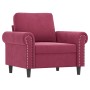 Dreiteilige Sofagarnitur aus rotem Samt mit Kissen von , Sofas - Ref: Foro24-3202194, Preis: 763,87 €, Rabatt: %