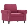 Red velvet 3-piece sofa set with cushions by , Sofas - Ref: Foro24-3202194, Price: 751,80 €, Discount: %