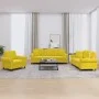 Dreiteilige Sofagarnitur aus gelbem Samt mit Kissen von , Sofas - Ref: Foro24-3202196, Preis: 668,85 €, Rabatt: %