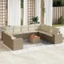 11-teiliges Gartensofa-Set mit beigen synthetischen Rattankissen von , Gartensets - Ref: Foro24-3257850, Preis: 904,06 €, Rab...