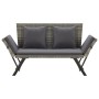 Gartenbank mit grauen synthetischen Rattankissen 176 cm von vidaXL, Gartenbänke - Ref: Foro24-46232, Preis: 224,21 €, Rabatt: %