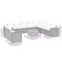 11-teiliges Gartensofa-Set mit beigen synthetischen Rattankissen von , Gartensets - Ref: Foro24-3257850, Preis: 904,06 €, Rab...