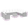 11-teiliges Gartensofa-Set und graue synthetische Rattankissen von , Gartensets - Ref: Foro24-3257852, Preis: 703,40 €, Rabat...