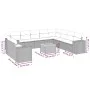 11-teiliges Gartensofa-Set und graue synthetische Rattankissen von , Gartensets - Ref: Foro24-3257852, Preis: 715,52 €, Rabat...