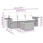 4-piece garden sofa set and gray synthetic rattan cushions by , Garden sets - Ref: Foro24-3256767, Price: 258,56 €, Discount: %