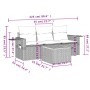 4-teiliges Gartensofa-Set und graue synthetische Rattankissen von , Gartensets - Ref: Foro24-3256767, Preis: 259,29 €, Rabatt: %