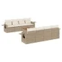 9-piece garden sofa set with beige synthetic rattan cushions by , Garden sets - Ref: Foro24-3256814, Price: 682,90 €, Discoun...