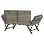 Gartenbank mit grauen synthetischen Rattankissen 176 cm von vidaXL, Gartenbänke - Ref: Foro24-46232, Preis: 220,10 €, Rabatt: %