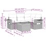 Garden sofa set with cushions 5 pieces beige synthetic rattan by , Garden sets - Ref: Foro24-3256877, Price: 392,98 €, Discou...