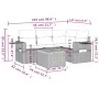 Gartensofa-Set mit Kissen, 5-teilig, beiges synthetisches Rattan von , Gartensets - Ref: Foro24-3256877, Preis: 397,90 €, Rab...