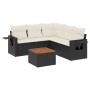 6-piece garden sofa set and black synthetic rattan cushions by , Garden sets - Ref: Foro24-3256889, Price: 371,59 €, Discount: %