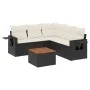 6-piece garden sofa set and black synthetic rattan cushions by , Garden sets - Ref: Foro24-3256889, Price: 365,42 €, Discount: %