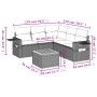 6-piece garden sofa set and black synthetic rattan cushions by , Garden sets - Ref: Foro24-3256889, Price: 371,59 €, Discount: %