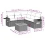 6-piece garden sofa set and black synthetic rattan cushions by , Garden sets - Ref: Foro24-3256889, Price: 365,42 €, Discount: %