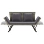 Garden bench with gray synthetic rattan cushions 176 cm by vidaXL, garden benches - Ref: Foro24-46232, Price: 205,83 €, Disco...