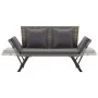 Garden bench with gray synthetic rattan cushions 176 cm by vidaXL, garden benches - Ref: Foro24-46232, Price: 220,10 €, Disco...