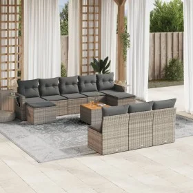11-piece garden sofa set and gray synthetic rattan cushions by , Garden sets - Ref: Foro24-3257103, Price: 611,69 €, Discount: %
