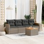 Garden sofa set with cushions 5 pieces gray synthetic rattan by , Garden sets - Ref: Foro24-3258182, Price: 291,26 €, Discoun...