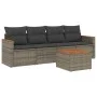 Garden sofa set with cushions 5 pieces gray synthetic rattan by , Garden sets - Ref: Foro24-3258182, Price: 288,85 €, Discoun...