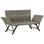 Garden bench with gray synthetic rattan cushions 176 cm by vidaXL, garden benches - Ref: Foro24-46232, Price: 220,10 €, Disco...