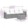 Gartensofa-Set mit Kissen, 5-teilig, graues synthetisches Rattan von , Gartensets - Ref: Foro24-3258182, Preis: 288,85 €, Rab...