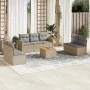 Garden sofa set with beige cushions 8 pcs PE rattan by , Garden sets - Ref: Foro24-3258286, Price: 456,68 €, Discount: %