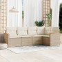 Gartensofa-Set mit Kissen, 5-teilig, beiges synthetisches Rattan von , Gartensets - Ref: Foro24-3258348, Preis: 367,51 €, Rab...