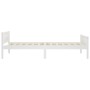 Solid pine wood bed frame white 90x200 cm by vidaXL, Beds and slatted bases - Ref: Foro24-322103, Price: 138,17 €, Discount: %