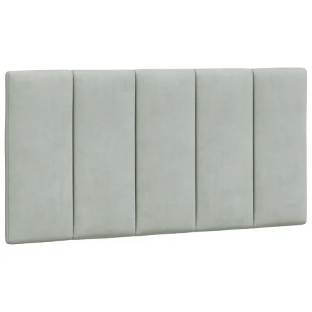Cabecero de cama acolchado terciopelo gris claro 100 cm de , Cabeceros y pies de cama - Ref: Foro24-374655, Precio: 35,49 €, ...