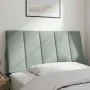 Cabecero de cama acolchado terciopelo gris claro 100 cm de , Cabeceros y pies de cama - Ref: Foro24-374655, Precio: 35,49 €, ...