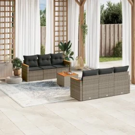 7-teiliges Gartensofa-Set mit grauen PE-Rattan-Kissen von , Gartensets - Ref: Foro24-3258196, Preis: 428,70 €, Rabatt: %