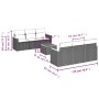 7-piece garden sofa set with gray PE rattan cushions by , Garden sets - Ref: Foro24-3258196, Price: 431,95 €, Discount: %