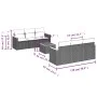 7-piece garden sofa set with gray PE rattan cushions by , Garden sets - Ref: Foro24-3258196, Price: 428,70 €, Discount: %