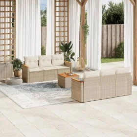 7-piece garden sofa set and beige synthetic rattan cushions by , Garden sets - Ref: Foro24-3258194, Price: 511,13 €, Discount: %