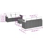 7-teiliges Gartensofa-Set und beigefarbene synthetische Rattankissen von , Gartensets - Ref: Foro24-3258194, Preis: 495,40 €,...