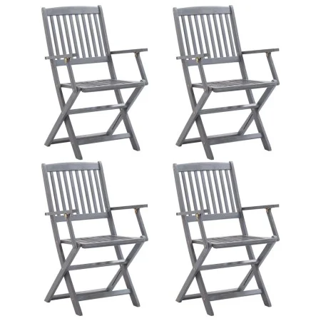 Klappbare Gartenstühle 4 Einheiten aus massivem Akazienholz von vidaXL, Gartenstühle - Ref: Foro24-46334, Preis: 163,80 €, Ra...