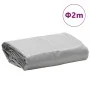 Gray canvas Ø 2 m 650 g/m² by , Waterproof tarpaulins - Ref: Foro24-156203, Price: 26,05 €, Discount: %
