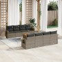 9-teiliges Gartenmöbel-Set und graue synthetische Rattankissen von , Gartensets - Ref: Foro24-3256816, Preis: 566,13 €, Rabat...