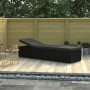 Sun lounger with black synthetic rattan cushion by vidaXL, Loungers - Ref: Foro24-46221, Price: 212,44 €, Discount: %