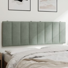 Light gray velvet padded headboard 140 cm by , Headboards and footboards - Ref: Foro24-374669, Price: 58,41 €, Discount: %
