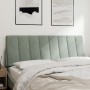 Light gray velvet padded headboard 140 cm by , Headboards and footboards - Ref: Foro24-374669, Price: 58,41 €, Discount: %