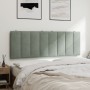 Light gray velvet padded headboard 140 cm by , Headboards and footboards - Ref: Foro24-374669, Price: 58,41 €, Discount: %