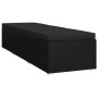 Sun lounger with black synthetic rattan cushion by vidaXL, Loungers - Ref: Foro24-46221, Price: 212,44 €, Discount: %