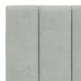 Hellgraues, samtgepolstertes Kopfteil 140 cm von , Kopf- und Fußteile - Ref: Foro24-374669, Preis: 56,28 €, Rabatt: %
