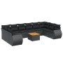 11-teiliges Gartensofa-Set und schwarze synthetische Rattankissen von , Gartensets - Ref: Foro24-3225173, Preis: 689,24 €, Ra...