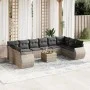 Set de sofás de jardín 11 pzas y cojines ratán sintético gris de , Conjuntos de jardín - Ref: Foro24-3225178, Precio: 655,69 ...