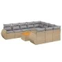 11-piece garden sofa set with beige synthetic rattan cushions by , Garden sets - Ref: Foro24-3225184, Price: 690,90 €, Discou...